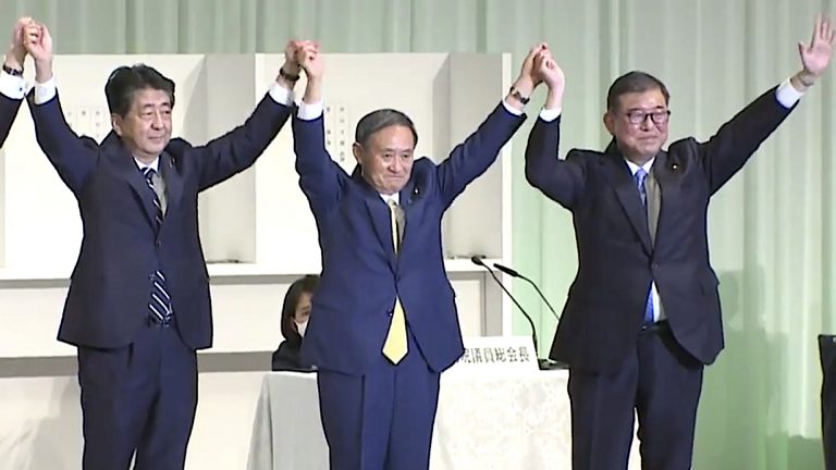Yoshihide Suga elected