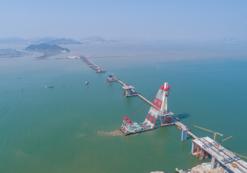 Road-and-Rail Bridge from Hengqin to Zhuhai's Airport