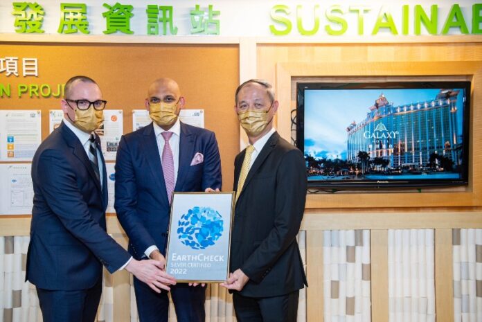 Galaxy Hotel, EarthCheck Benchmarked Silver Certification