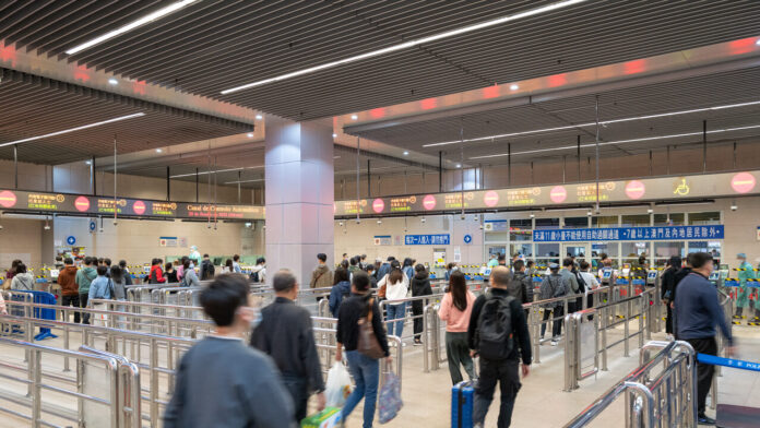 Macau border, Guangdong arrivals