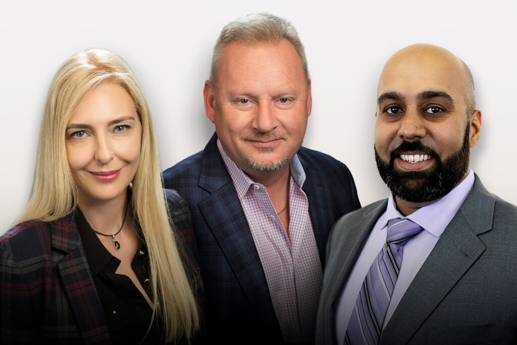 Wendy Anderson, CEO, RG24seven; Martin Storm, CEO, BMM Testlabs; Amit Sharma, CEO, BIG Tech.