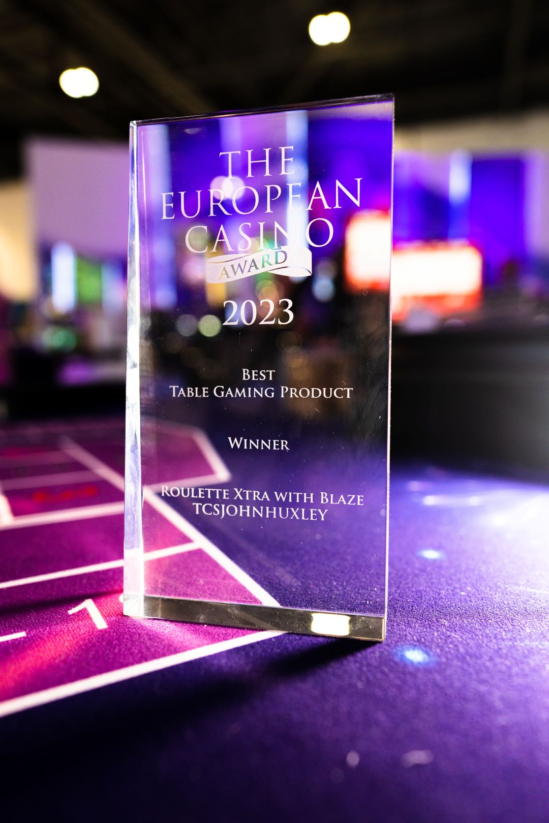 TCSJOHNHUXLEY wins Best Table Game Product at The European Casino Awards 2023