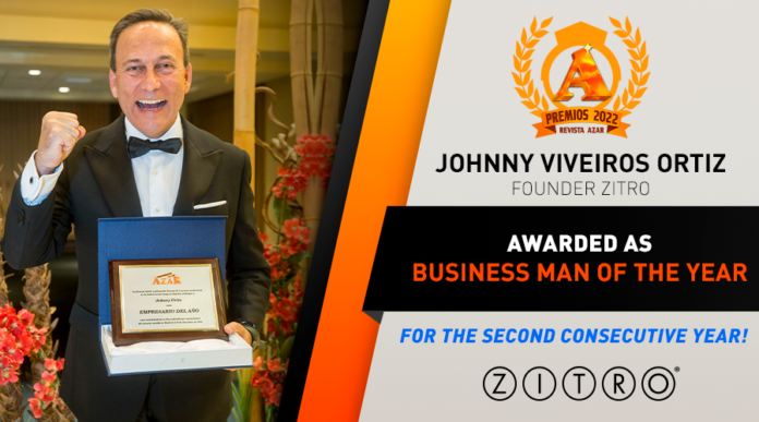 Johnny Ortiz, founder of Zitro, has received the Business of the Year award