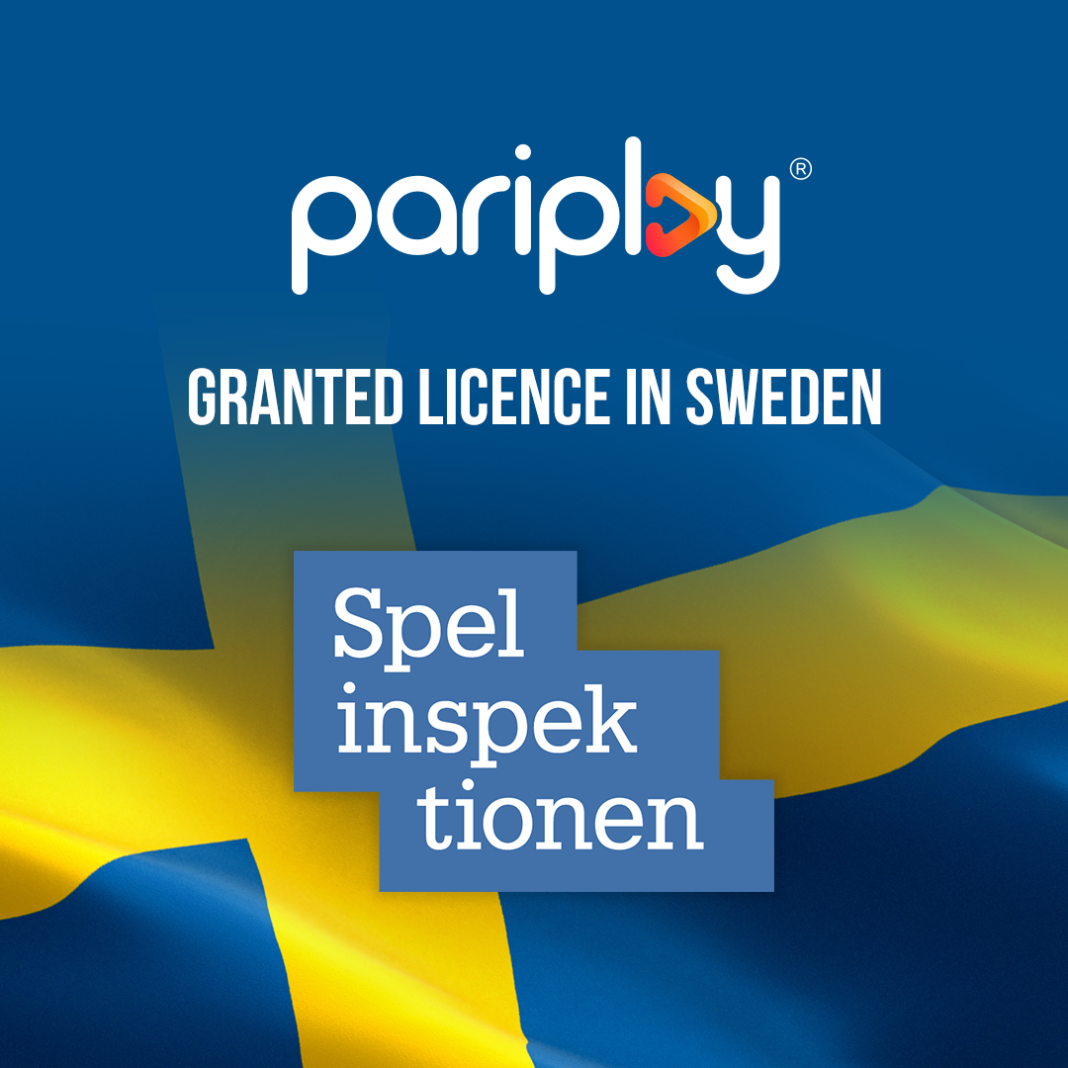 Pariplay granted B2B supplier license from Swedish Gambling Authority