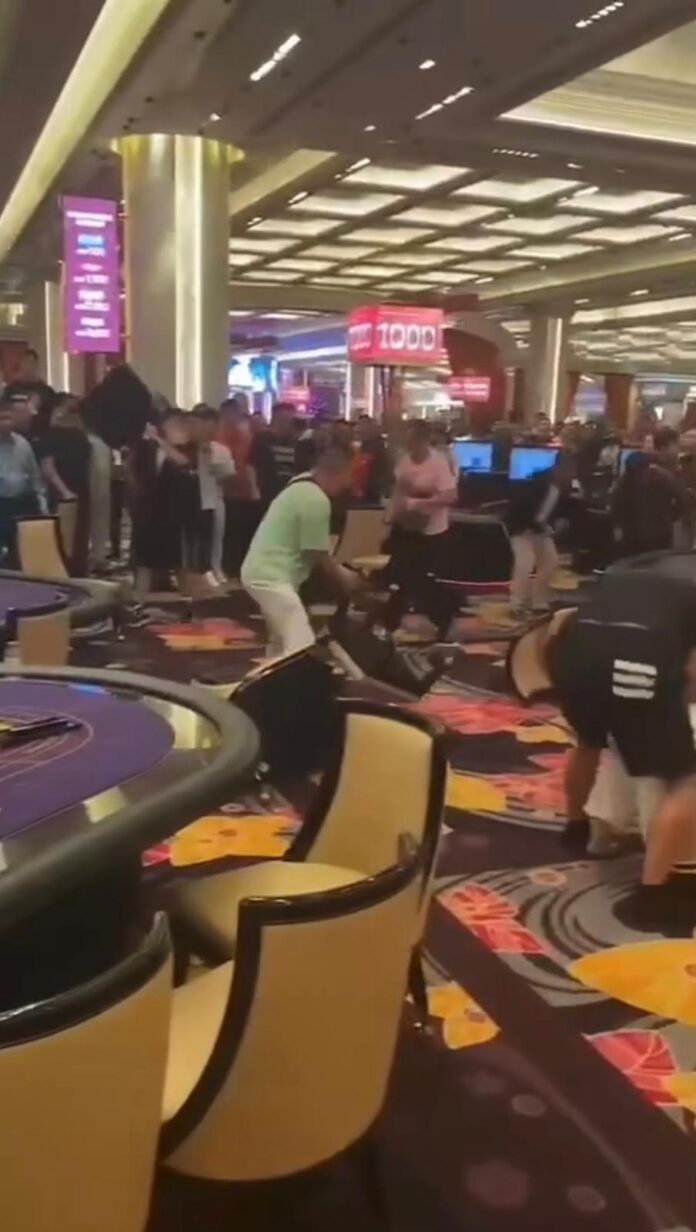 mMcau casino police violence brawl