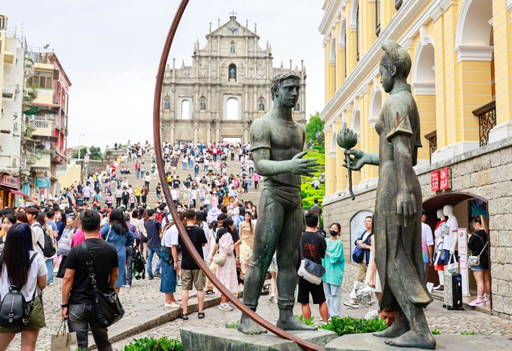 Macau Tourism at St. Paul's Ruins_