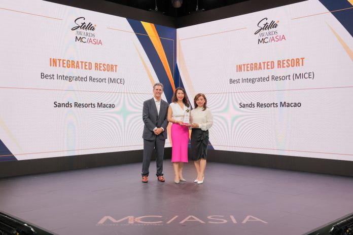 Sands Resorts Macao wins Best Integrated Resort (MICE) Award at M&C Asia Stella Awards 2023
