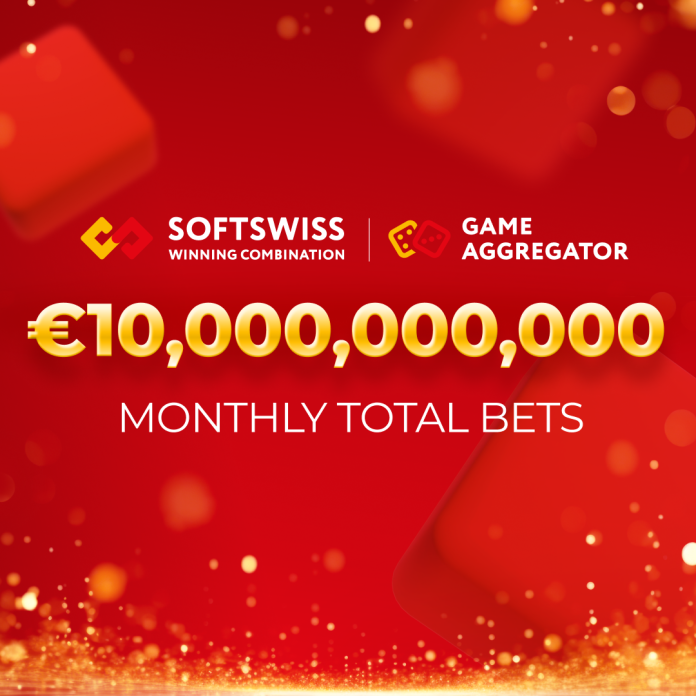 SOFTSWISS, Game Aggregator hits €10 billion in monthly total bets