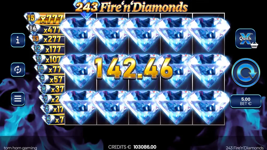 Tom Horn Gaming, 243 Fire Diamonds