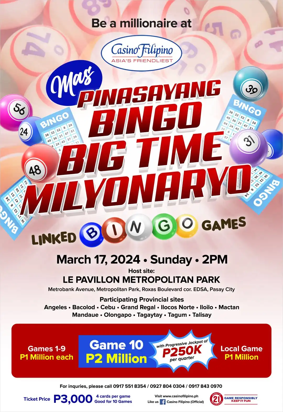 Bigger prizes up for grabs in upcoming PAGCOR linked bingo games