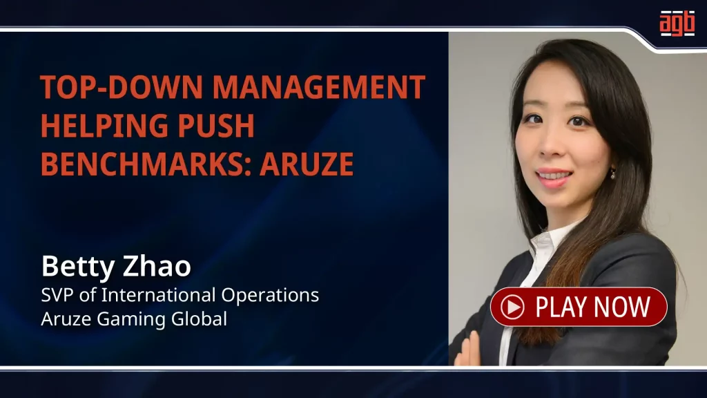 Betty Zhao, Top-down management helping push benchmarks, Aruze Gaming