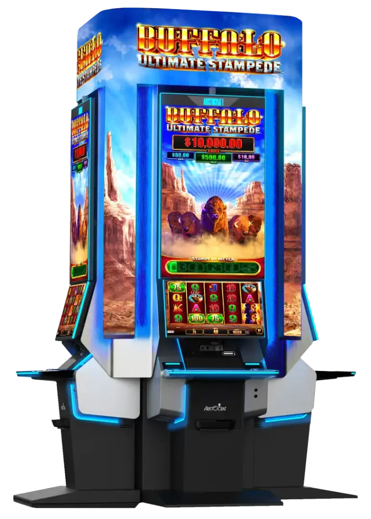 Aristocrat Gaming recognized by the Gaming Industry at the Global Gaming Awards Americas Buffalo Ultimate Stampede on MarsX Cyclone Package by Aristocrat Gaming