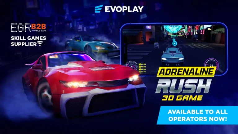 Evoplay expands reach of thrilling skill-based game Adrenaline Rush