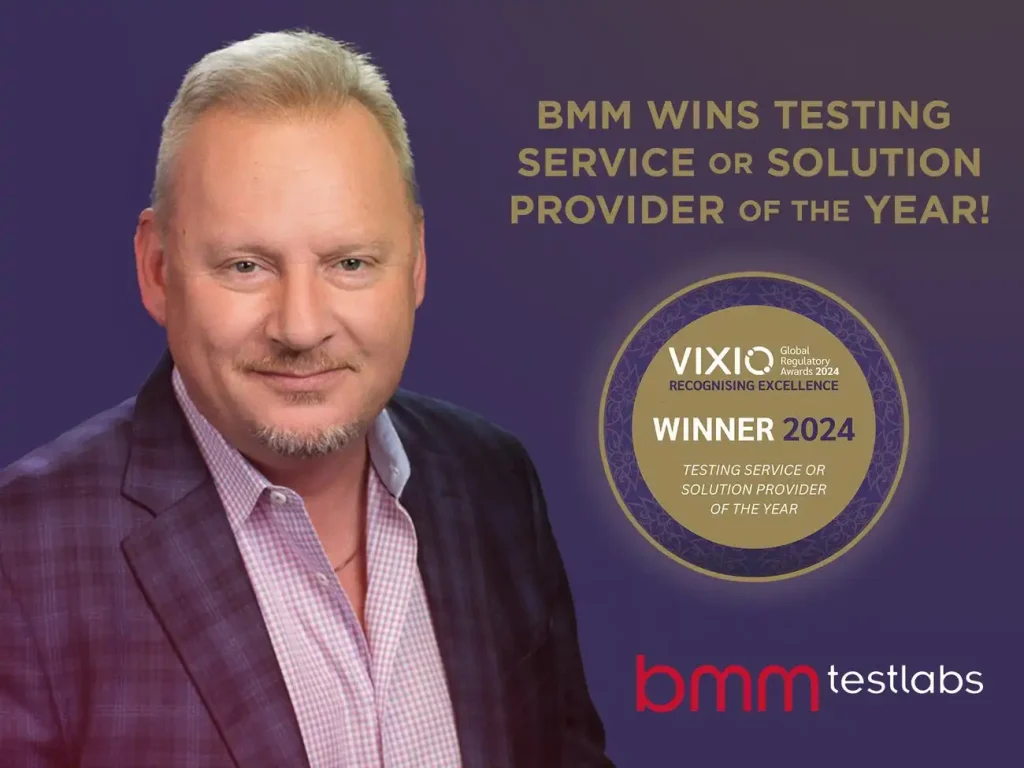 BMM Testlabs secures 'Testing Service or Solution Provider' at the 2024 VIXIO Global Regulatory Awards