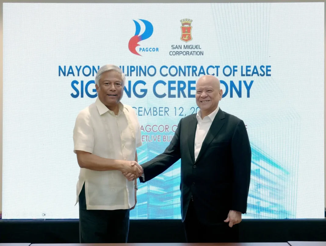 PAGCOR and SMC Infrastructure sign lease agreement for Nayong Pilipino property