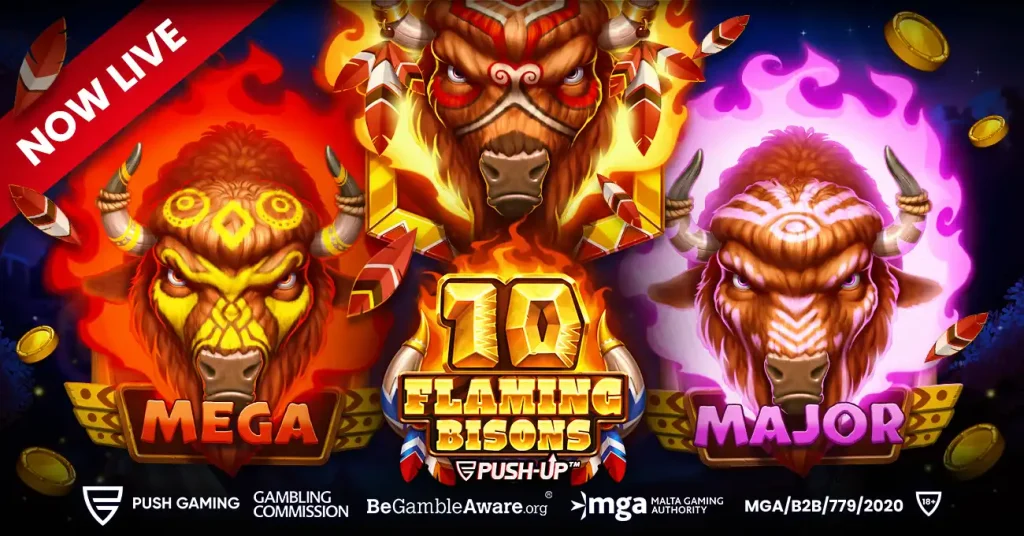 Push Gaming makes its U.S. debut, launching in Michigan with BetMGM Push Gaming launches 10 Flaming Bisons, featuring innovative mechanics and thrilling jackpots