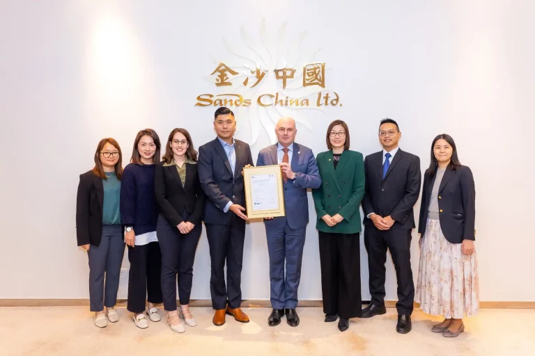 Sands China receives ISO 14001 certification for Environmental Excellence