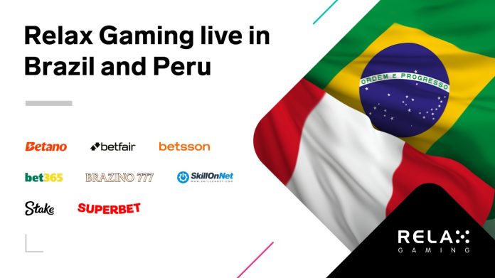Relax Gaming expands further into Latin America with entrances in Brazil and Peru