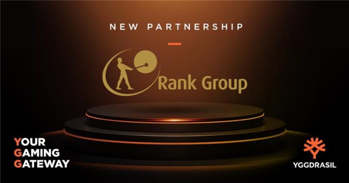 Yggdrasil expands UK presence with strategic partnership with Rank Group