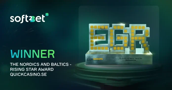 Quickcasino by Soft2Bet awarded at the EGR Europe Awards 2025