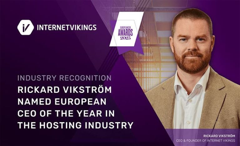 Rickard Vikström named Europe’s Top Hosting CEO for Outstanding Leadership