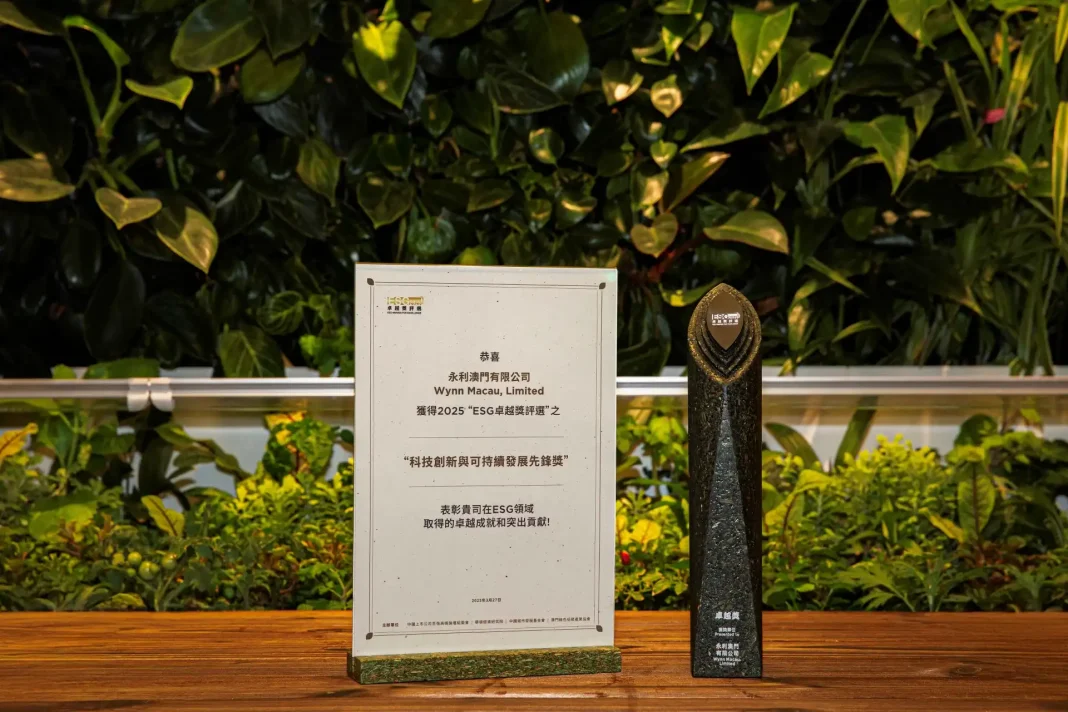 Wynn wins ESG Excellence Award for tech & sustainability leadership