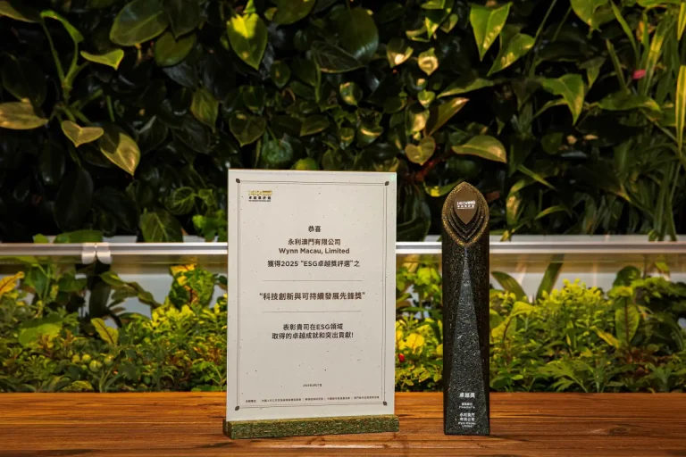 Wynn honored with ESG Excellence Award for tech & sustainability leadership