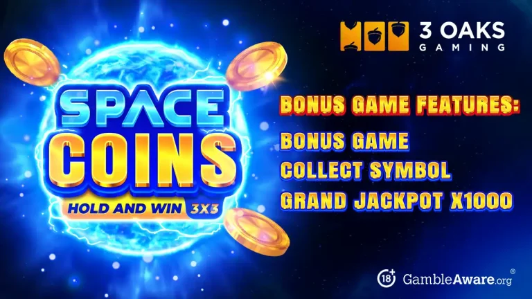 3 Oaks Gaming unlocks cosmic wins with a nostalgic twist in Space Coins