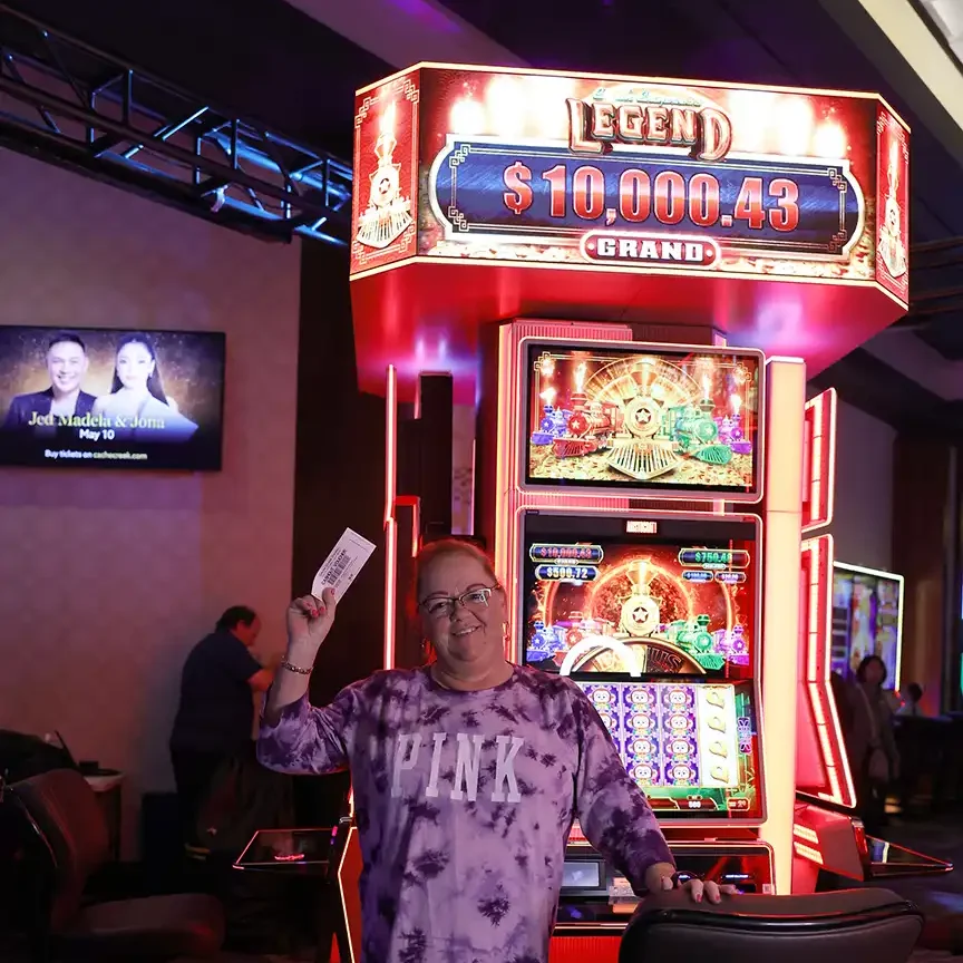 Cash Express Legend by Aristocrat Gaming debuts at Cache Creek Casino Francine McMahon, had the honor of taking the inaugural spin on Cash Express Legend by Aristocrat Gaming