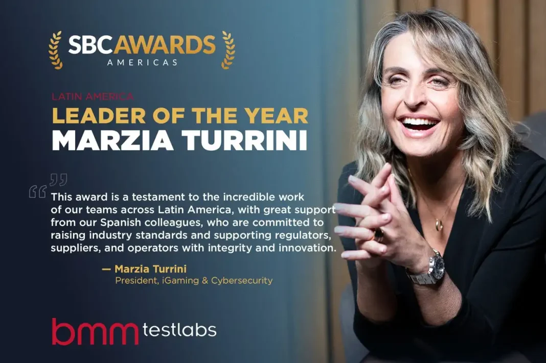 Marzia Turrini of BMM Testlabs named 'Leader of the Year (LATAM)' at SBC Awards Americas