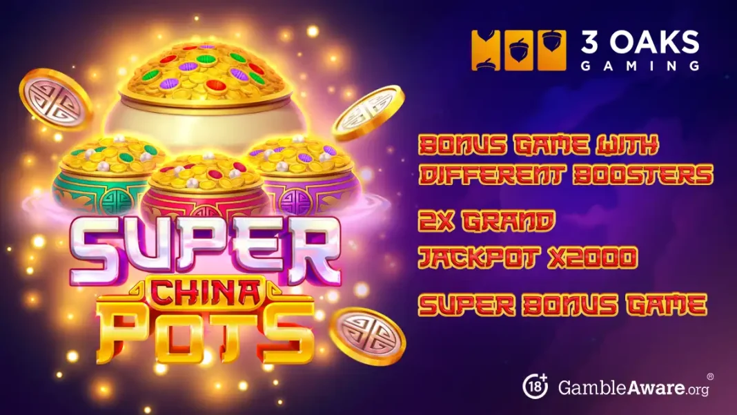 3 Oaks Gaming unveils Super China Pots, offering players a new gaming experience