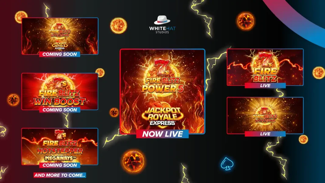 White Hat Studios boosts 7s Fire Blitz series with the launch of Power 5 Jackpot Royale Express