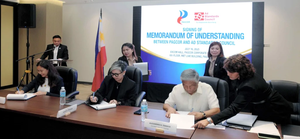 PAGCOR and Ad Standards Council sign MOU to strengthen oversight of gambling advertisements PAGCOR