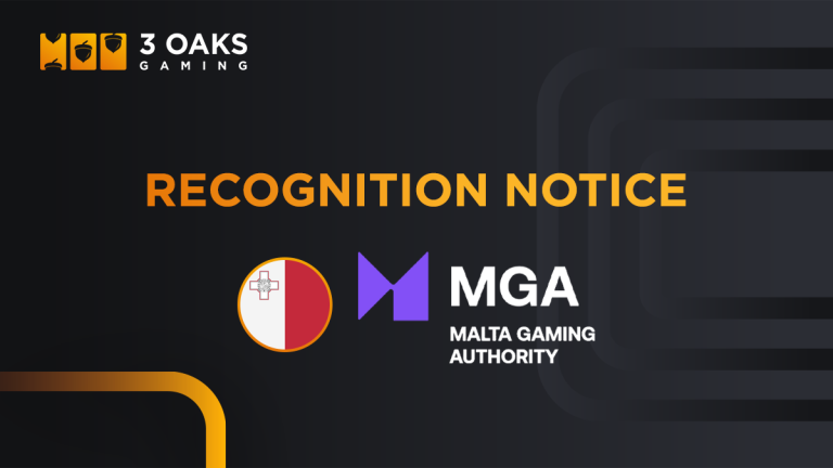 3 Oaks Gaming receives recognition notice from Malta Gaming Authority