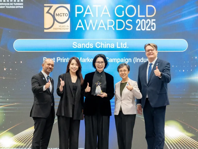 Sands China wins ‘Best Printed Marketing Campaign’ at 2025 PATA Gold Awards