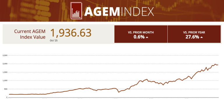 AGEM Index increased by just 0.6% m-o-m in October