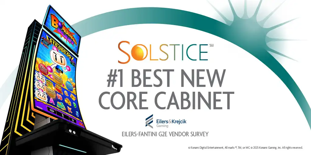 Solstice by Konami Gaming crowned Top Core Cabinet at G2E Vendor Survey