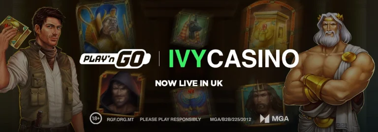 Play’n GO titles now live at Ivy Casino in the UK