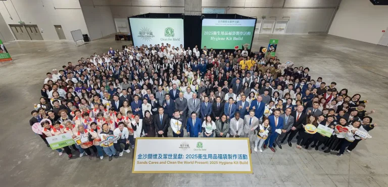Sands China joins forces with volunteers to deliver 30,000 hygiene kits for ‘Clean the World’