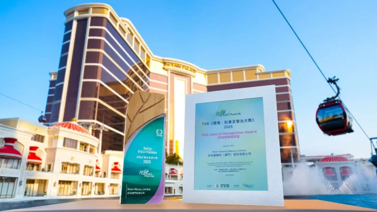 Wynn achieves dual recognition at the 2025 TVB ESG Awards