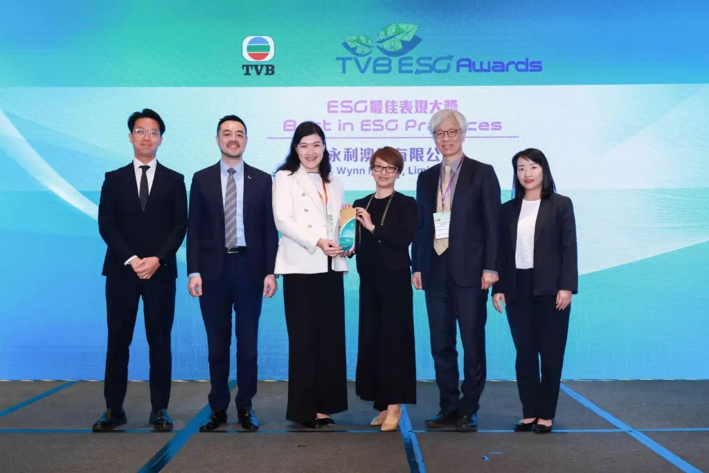 Wynn achieves dual recognition at the 2025 TVB ESG Awards