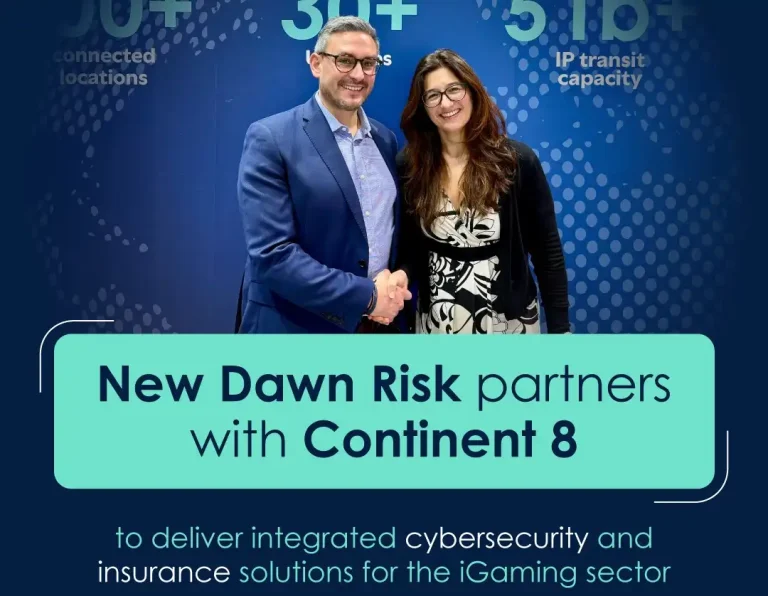 Continent 8 teams with New Dawn Risk to deliver cyber + insurance solutions for iGaming