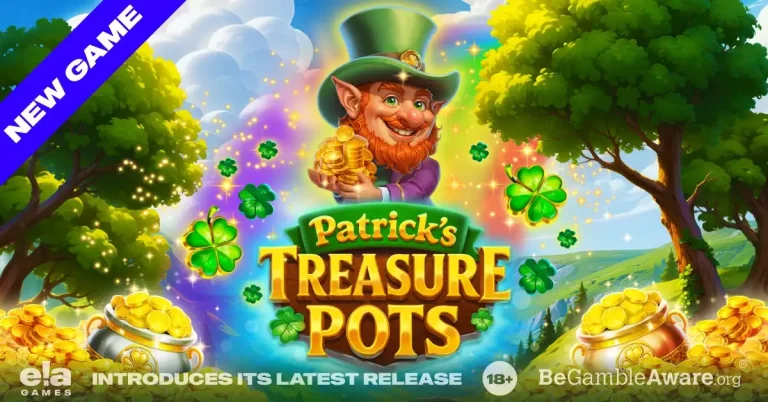ELA Games unveils its newest slot adventure Patrick’s Treasure Pots