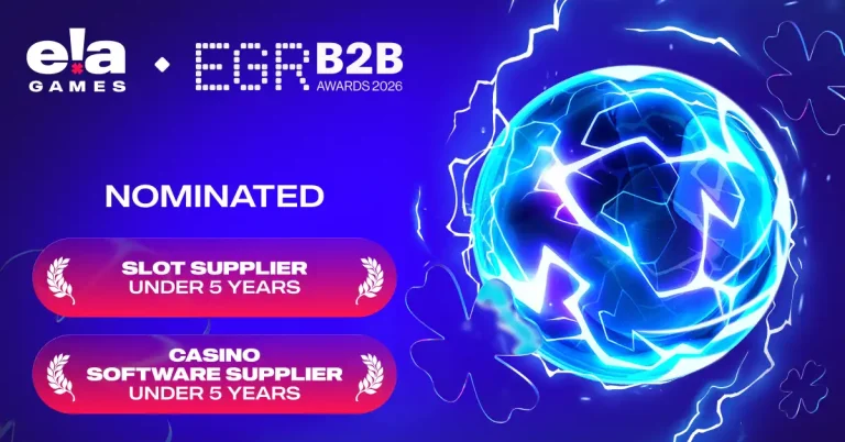 ELA Games named finalist in Under 5 Years categories at the EGR B2B Awards 2026