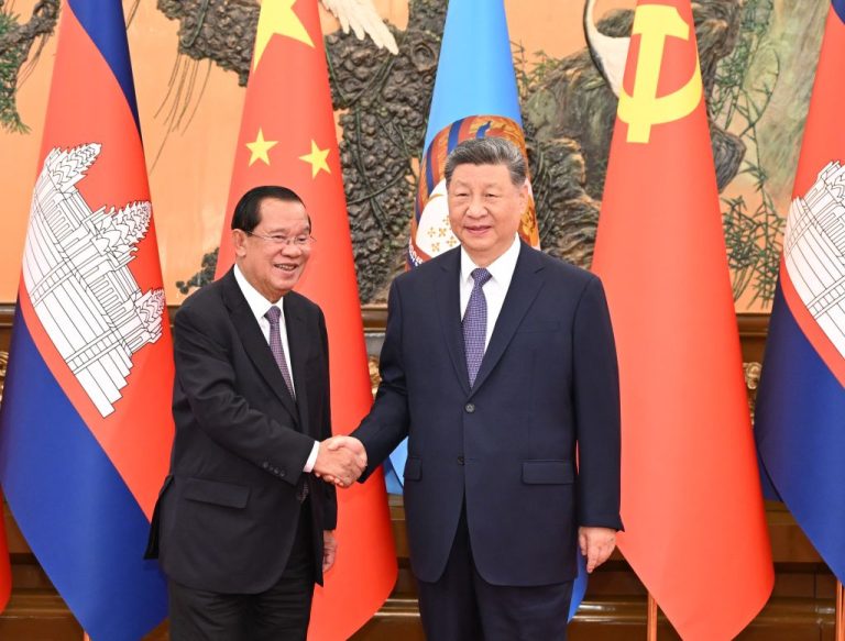 Hun Sen, Xi pledge to eliminate online fraud scourge in Beijing meeting