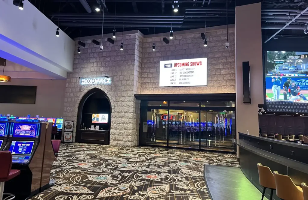 JCM Global upgrades The Vine Showroom at del Lago Resort & Casino with LED walls installation JCM Global upgrades The Vine Showroom at del Lago Resort & Casino with LED walls installation