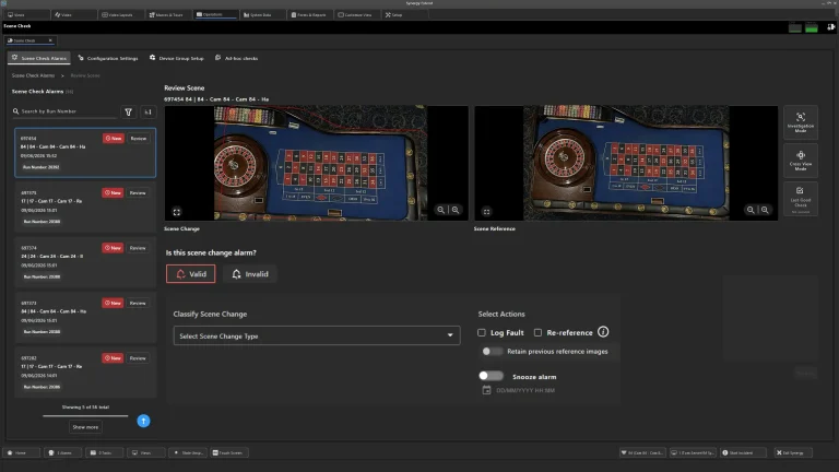 Synectics brings greater efficiency to casino surveillance with Scene Check