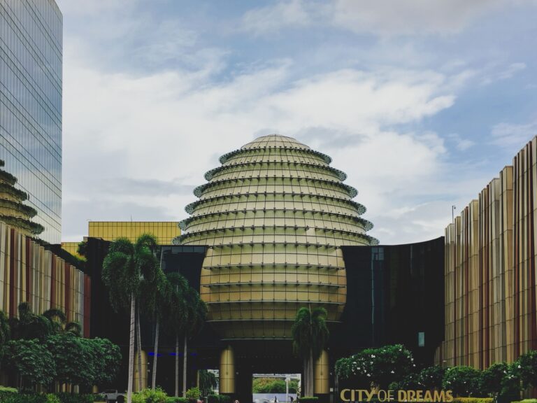 City of Dreams Manila integrated resort with its golden dome facade in Paranaque
