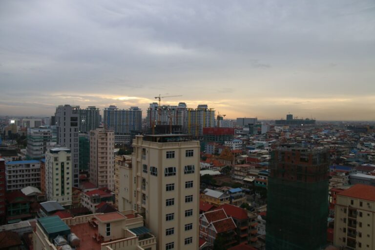 Cambodia freezes nearly $1 billion in Prince Group assets, including casinos Phnom Penh city skyline at dusk